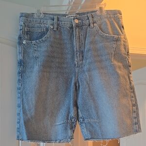 Blue Denim Cutoff Shorts